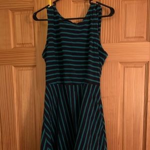 Medium black and blue striped dress